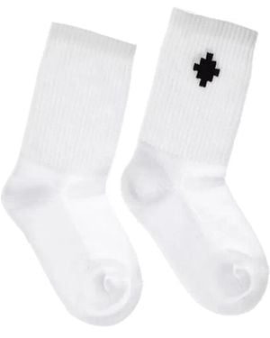 Marcelo Burlon Marcelo Burlon County Of Milan Logo Cross High Socks - White