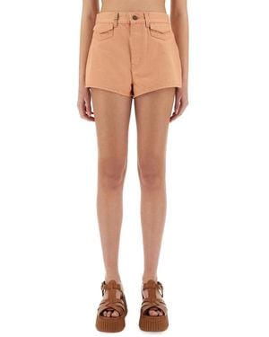 Chloé Cotton Shorts - Natural