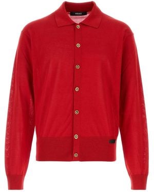 Versace Knit Sweater Silk Blend Essential - Red