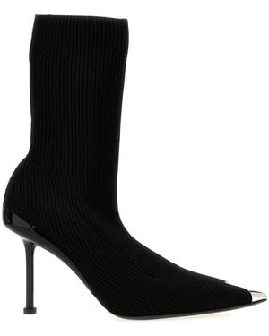 McQueen 'Slash' Ankle Boots - Black