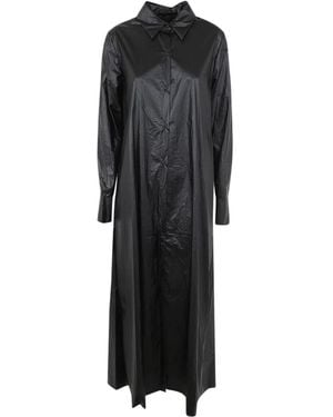 Maria Calderara Wrap Choc Parachute Shirt - Black