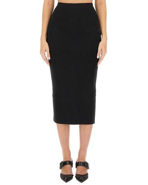 McQueen Knit Pencil Skirt - Black
