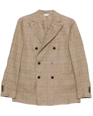 Boglioli Linen Double-Breasted Jacket - Natural