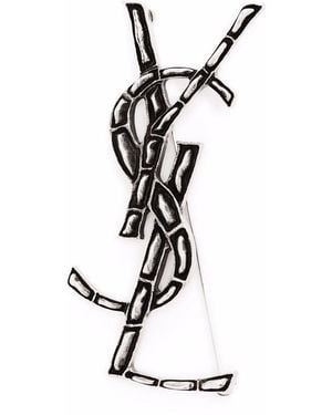 Saint Laurent Opyum Brooch - White