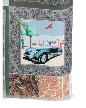 Pierre Louis Mascia Lago Di Como Silk Printed Scarf - Grey
