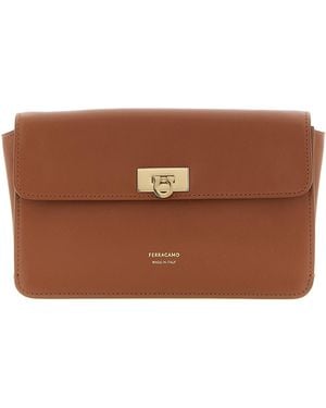 Ferragamo 'Harley' Clutch - Brown