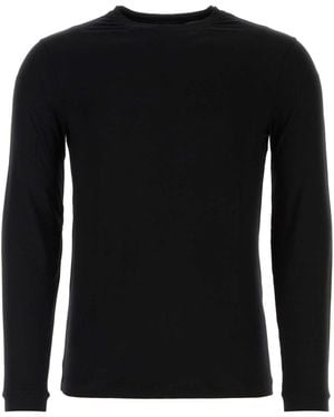 Giorgio Armani Stretch Viscose T-Shirt - Black