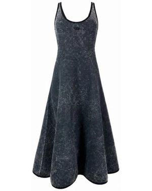 DIESEL Charcoal Cotton Acid Wash Dress - Blue