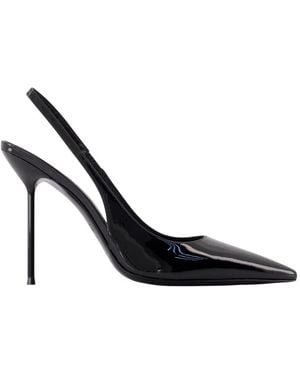 Paris Texas Lidia Slingback Court Shoes - Black