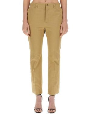 Saint Laurent Drill Pants - Natural