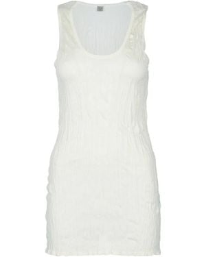 TOTEME Crinkled Knit Tank - White