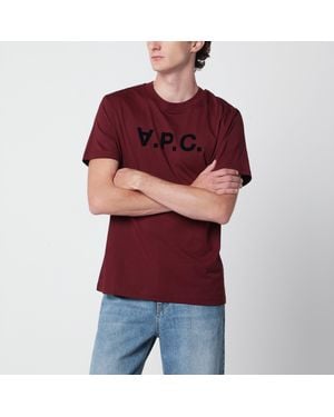 A.P.C. Standard Grand Vpc Cotton T-Shirt - Red