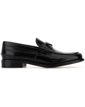 Prada Leather Loafers - Black
