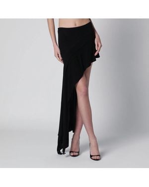 Francesco Murano Mini Skirt With Side Train - Black