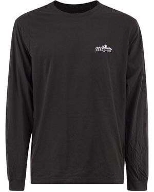 Patagonia Organic Cotton Long-Sleeve Graphic T-Shirt - Black