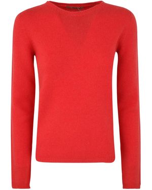 Nuur Crew Neck Jumper - Red
