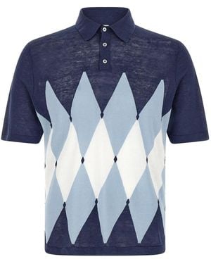 Ballantyne Polo Argyle - Blue