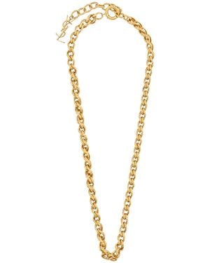 Saint Laurent Metal Rope Chain Necklace - Metallic