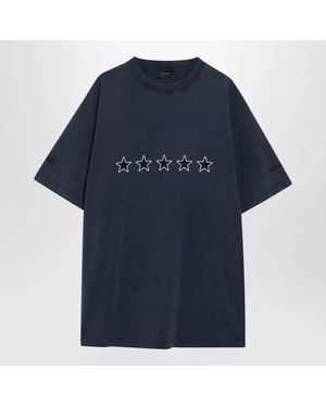 Balenciaga Washed Oversized T-Shirt - Blue