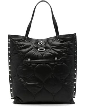 Zanellato A'Spasso Lunaria Medium Leather Handbag - Black