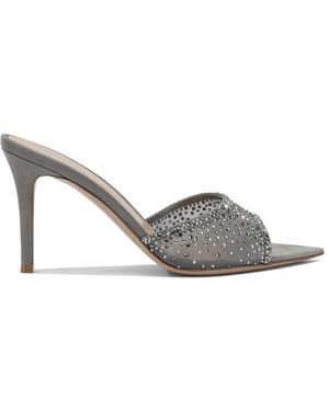 Gianvito Rossi "Rania Mule 85 Mm" Mules - Metallic