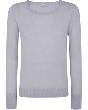 Rossopuro Long Sleeved Boat Neckline Jumper - Grey