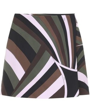 PUCCI Khaki Mini Skirt - Multicolour