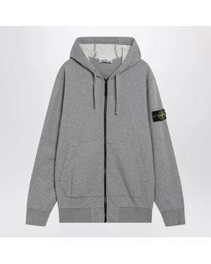 Stone Island Mélange Cotton Hoodie - Grey