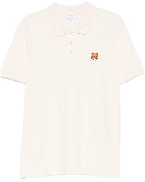 Maison Kitsuné Maison Kitsuné Maison Kitsuné Fox Head Regular Polo - White