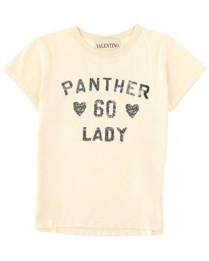 Valentino Printed Cotton T-Shirt - Natural