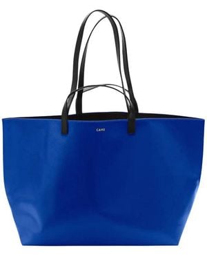 CAHU Medium Permanente Collection Le Pratique Tote Bag - Blue