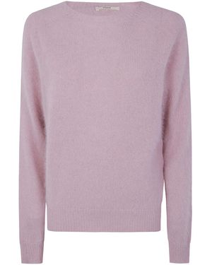 Nuur Boxy Long Sleeves Round Neck Jumper - Pink