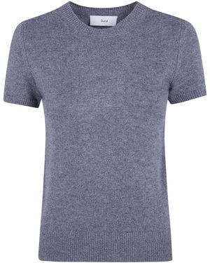 DUNST Half Sleeve Knit Top - Blue