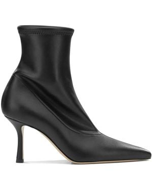 Casadei Polyurethane Rubber Leather Boots - Black