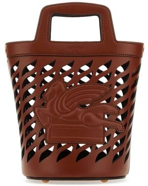 Etro Caramel Leather Bucket Bag - Brown