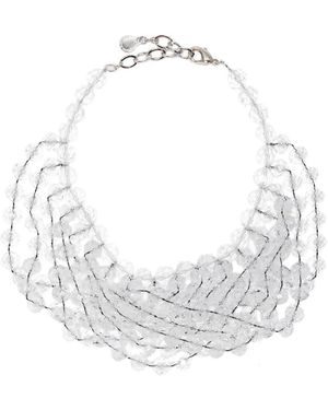 Emporio Armani Trasparent Twist Necklace - White