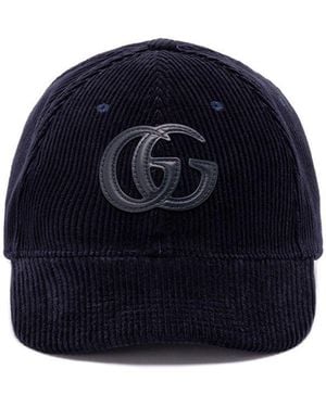 Gucci Corduroy Baseball Cap - Blue