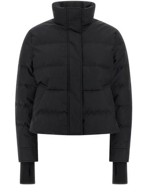 McQueen Cropped Down Jacket - Black