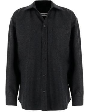 DARKPARK "Anne" Wool Tailored Shirt - Black