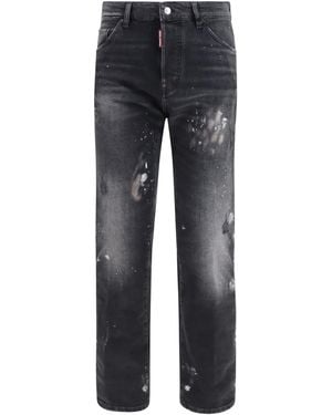 DSquared² Teddy Dark Wash Stretch Denim Jeans - Blue