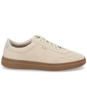 BOSS Leather Sneaker - White