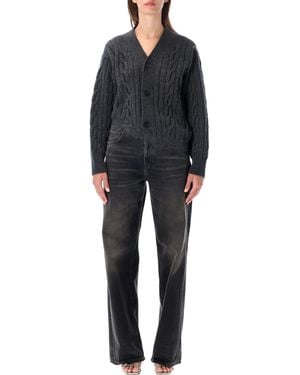 Haikure Janice Combined Denim Jumpsuit - Black