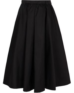 Prada Re-Nylon Belted Midi Skirt - Black