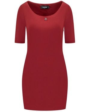 DSquared² Cotton Stretch Suit - Red