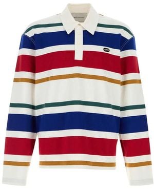 Ami Paris Stripedpolowithboucletteovalpatch - Blue