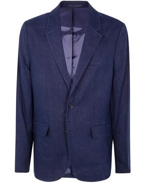Michael Kors Linen Notch Blazer - Blue