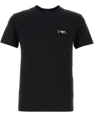 Emporio Armani 2-Pack Crew Neck T-Shirt - Black