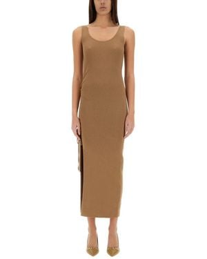 MICHAEL Michael Kors Michael By Michael Kors Stretch Wool Blend Camisole Dress - Natural