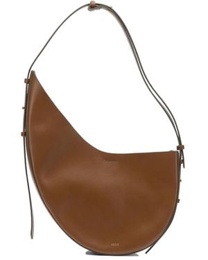 Soeur Leather Shoulder Bag - Brown