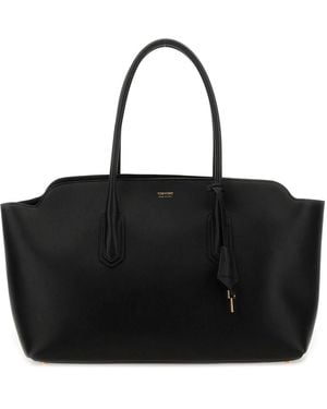 Tom Ford Calf Leather Shoulder Bags - Black